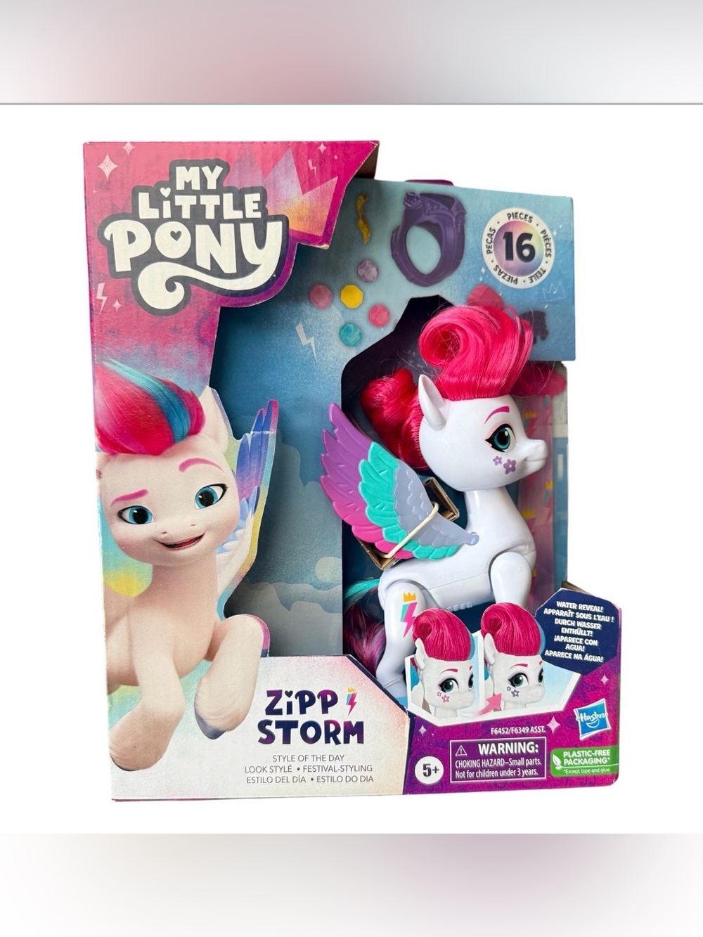 My Little Pony Zipp Storm Styling Pony White & Pink NEW